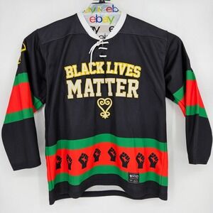 Mizizi‎ BLM Jersey Mens XL Black Lives Matter Juneteenth Sanfoka Hockey